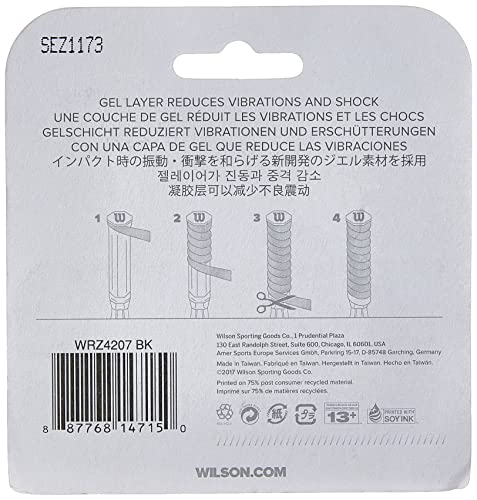 Wilson Shock Shield Hybrid Tennis Racquet Grip, Black